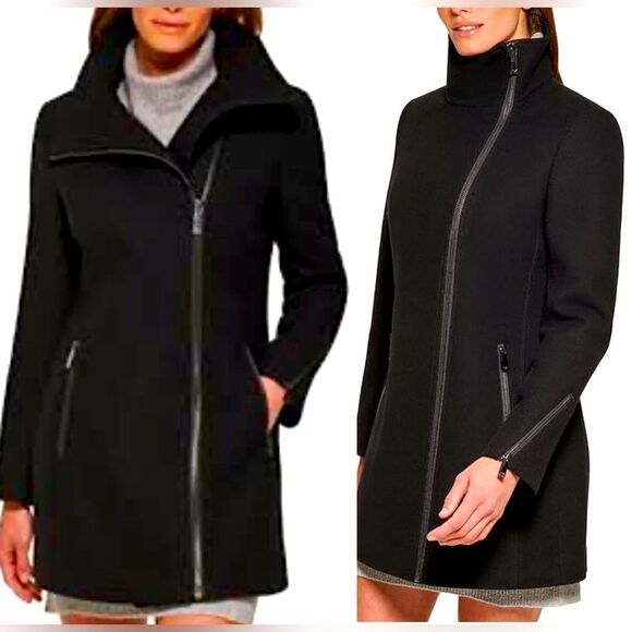 Calvin Klein Asymmetrical Wool Jacket Womens XS~NWT - Picture 1 of 8